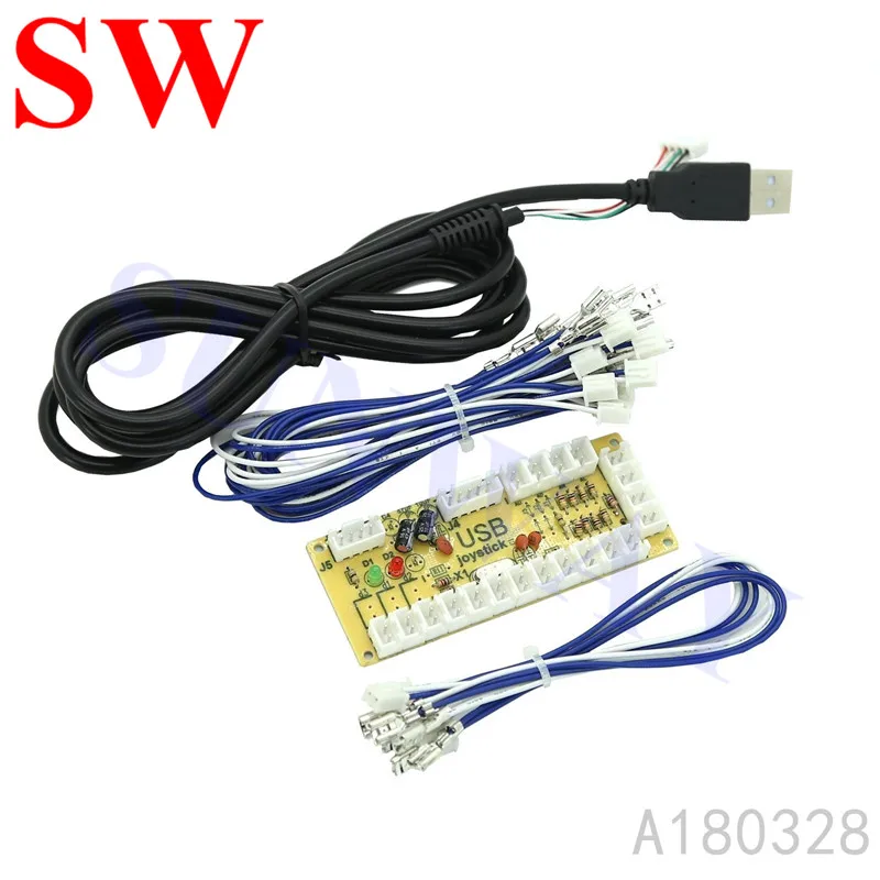Американский джойстик DIY Kit части нулевой задержки USB аркадный контроллер для подключения к ПК Джойстик в американском стиле Happ кнопки