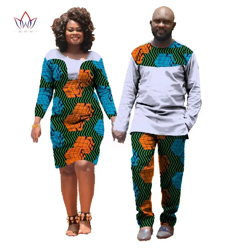 Комплект из обуви в африканском стиле платья для пар Женские летние так и мужчин