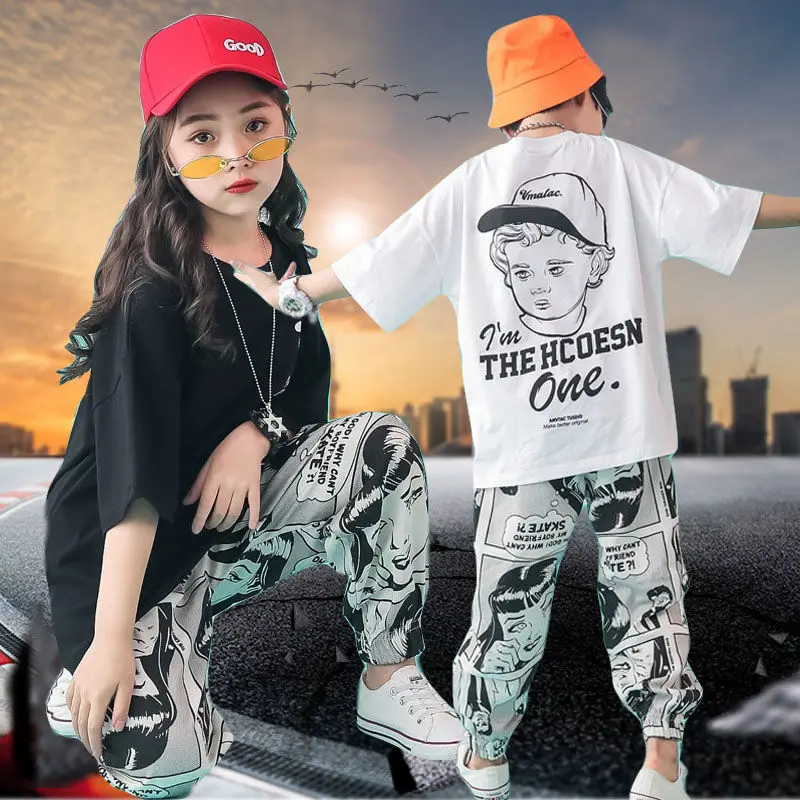 Детская одежда костюм для мальчиков в стиле хип-хоп комплекты детей девочек ей
