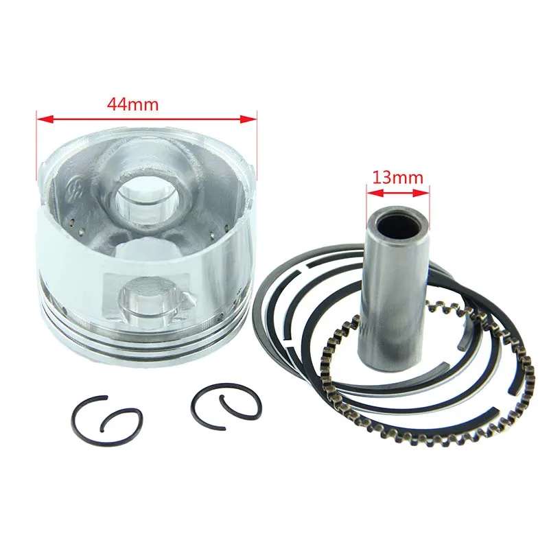 GY6 60cc High Performance Piston Pin Ring Kit 44mm Big Bore Air-cooled Rings Set for Moped Scooter |