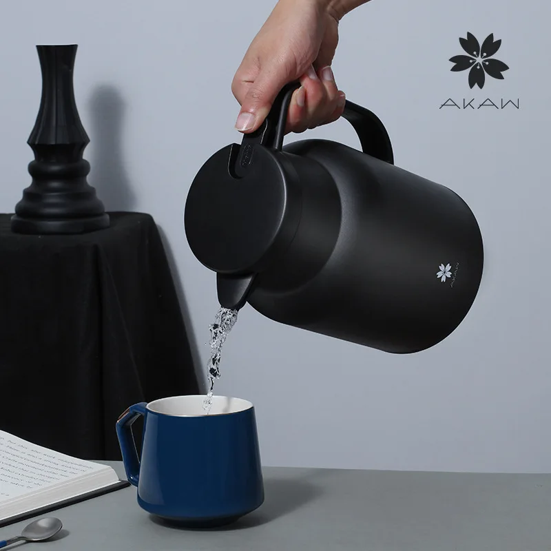 Термос кофейник бытовой термос большой емкости портативный стеклянный с