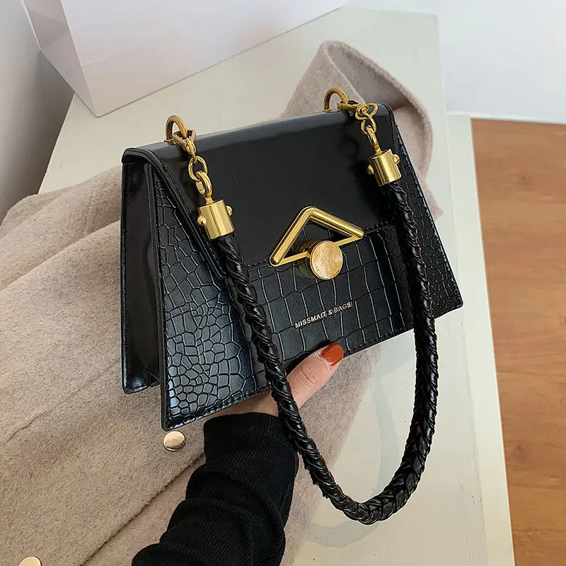 

Casual Leather Hand Bag for Women 2021 New Fashion Women's Messenger Bag Ins Hot One Shoulder Small Square Bag