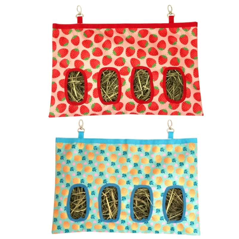 

U2JC Hay Feeder Hanging Rabbit Hay Feeder Waterproof Bag for Small Pets