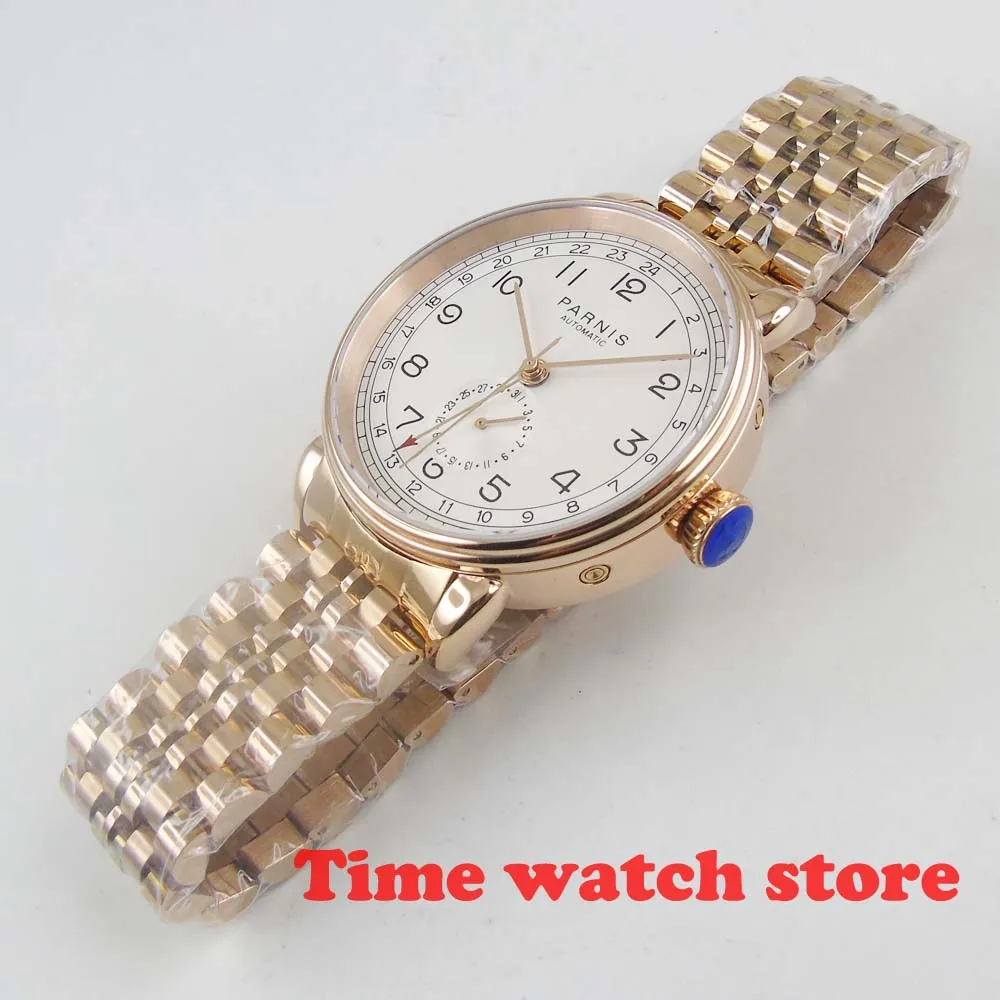 Новинка 2019 роскошные Качественные Механические Мужские часы Parnis 42 мм GMT с