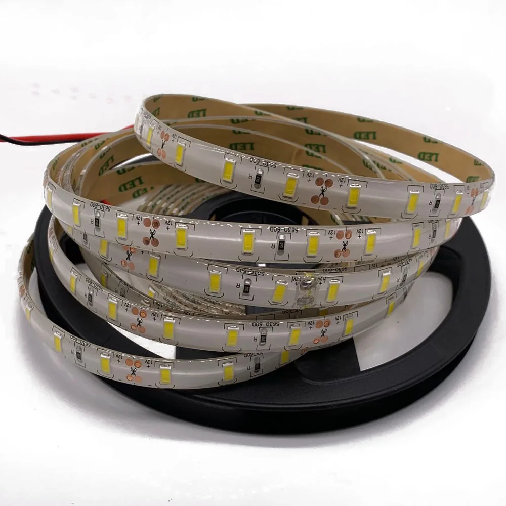 1/2/3/4/5M IP65 Водонепроницаемый Светодиодные ленты светильник 5630 SMD DC12V 60