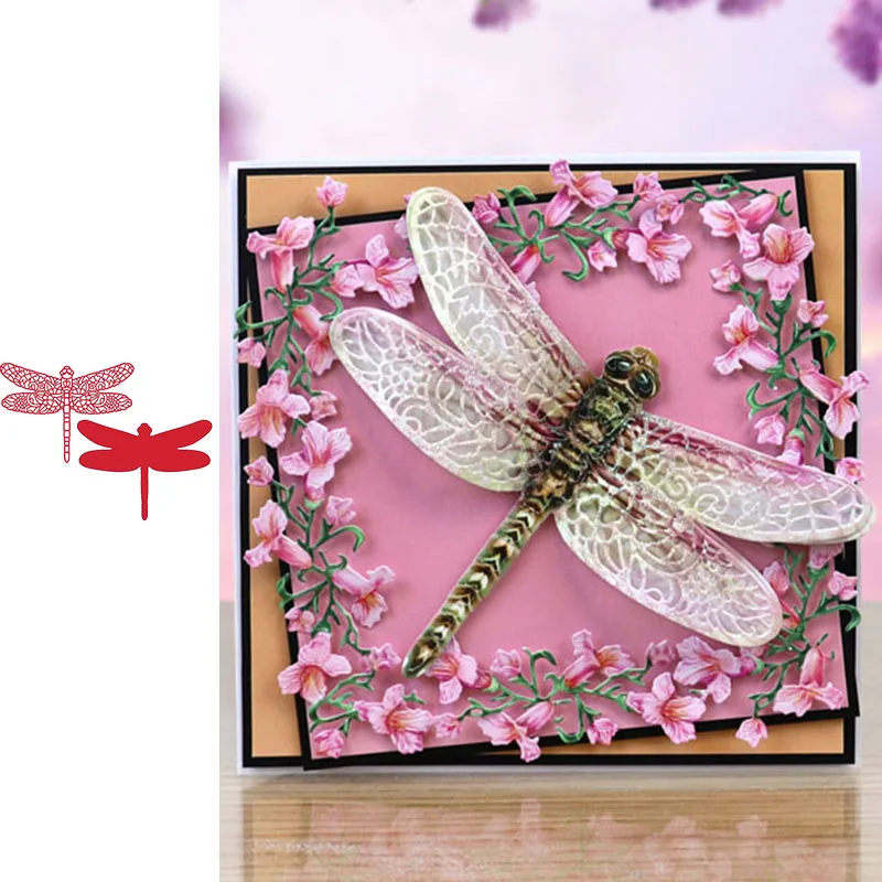 Металлические пресс формы в виде стрекозы и насекомых для изготовления открыток