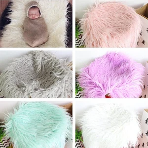 Реквизит для фотосъемки новорожденных Мягкие Детские меховые одеяла искусственный мех милые детские полотенца