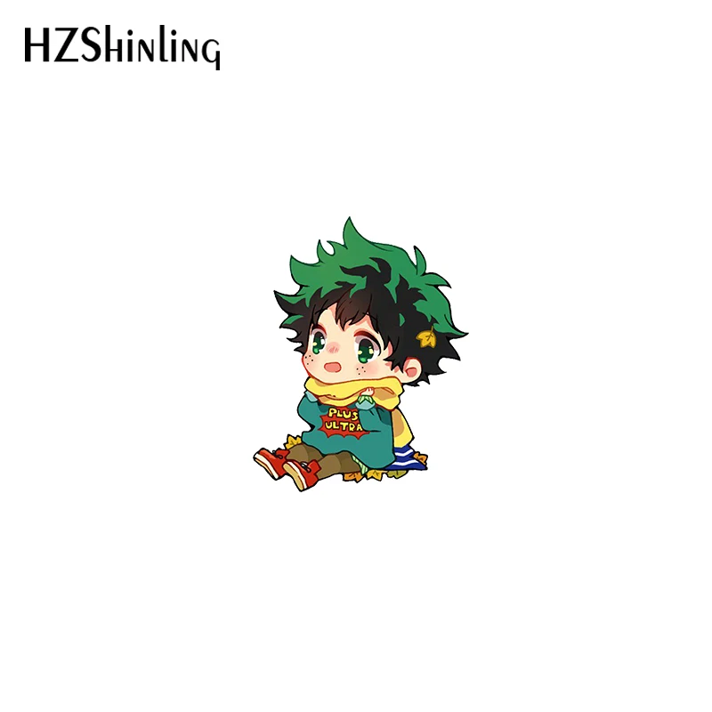 Брошь на лацкан акриловая в виде бабочки из аниме My Hero Academia Todoroki Deku ручная работа