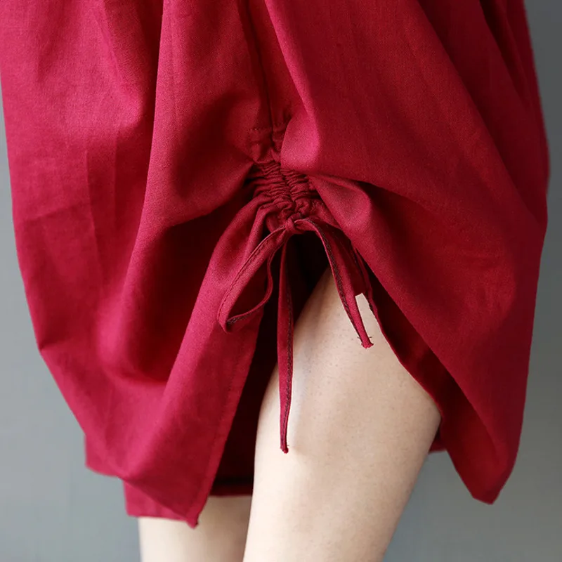 Женские брюки с широкими штанинами #0634 летние Асимметричные шаровары большого