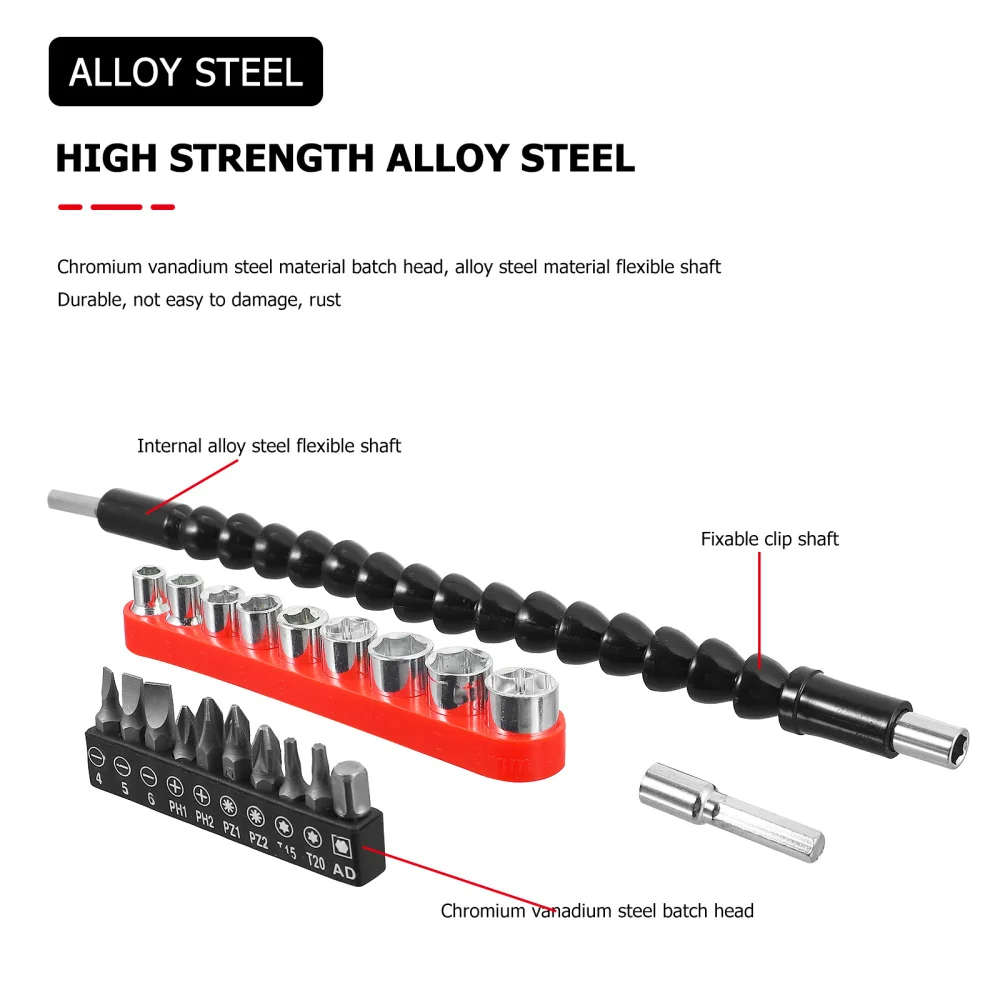 

1 Set Practical Flexible Drill Bit Extension Set Screwdriver Extension Bits Kit