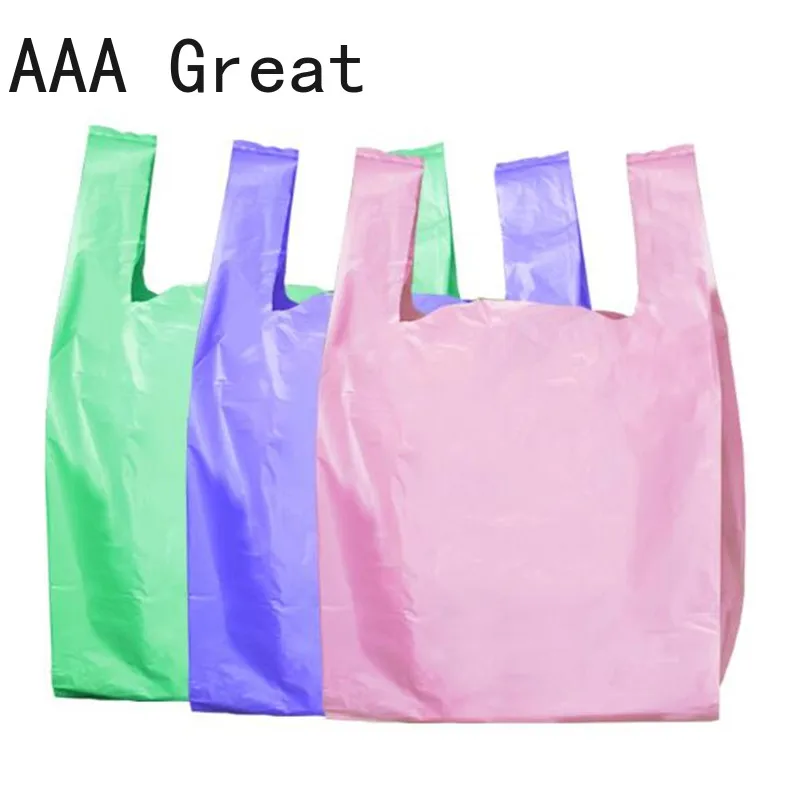 Пластиковые мешки для магазина однотонные саквояжи покупок в супермаркете