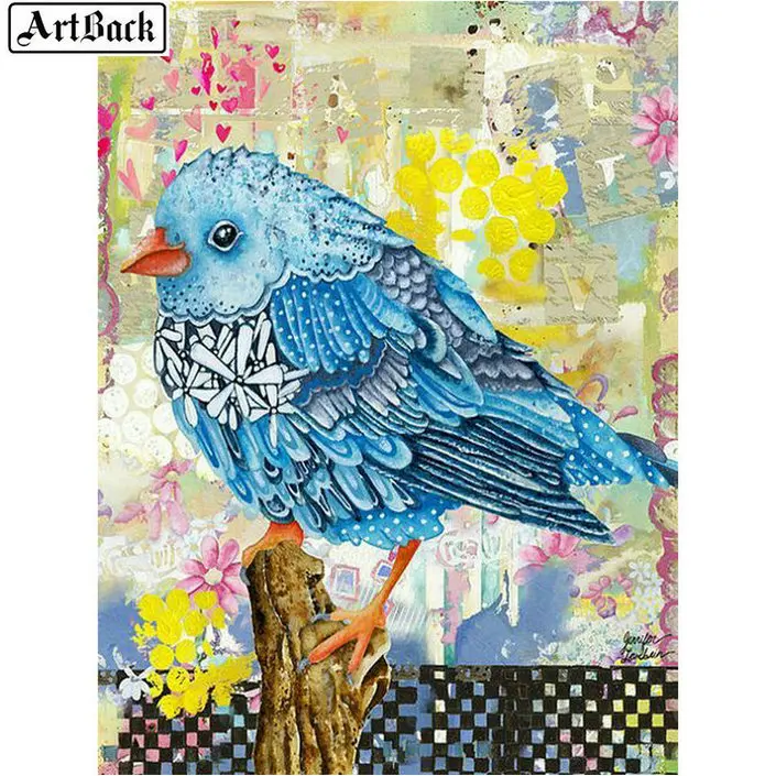 

New arrival diy 5d diamond painting bird painted animal full square drill sparrow diamond mosaic diamond embroidery sticker