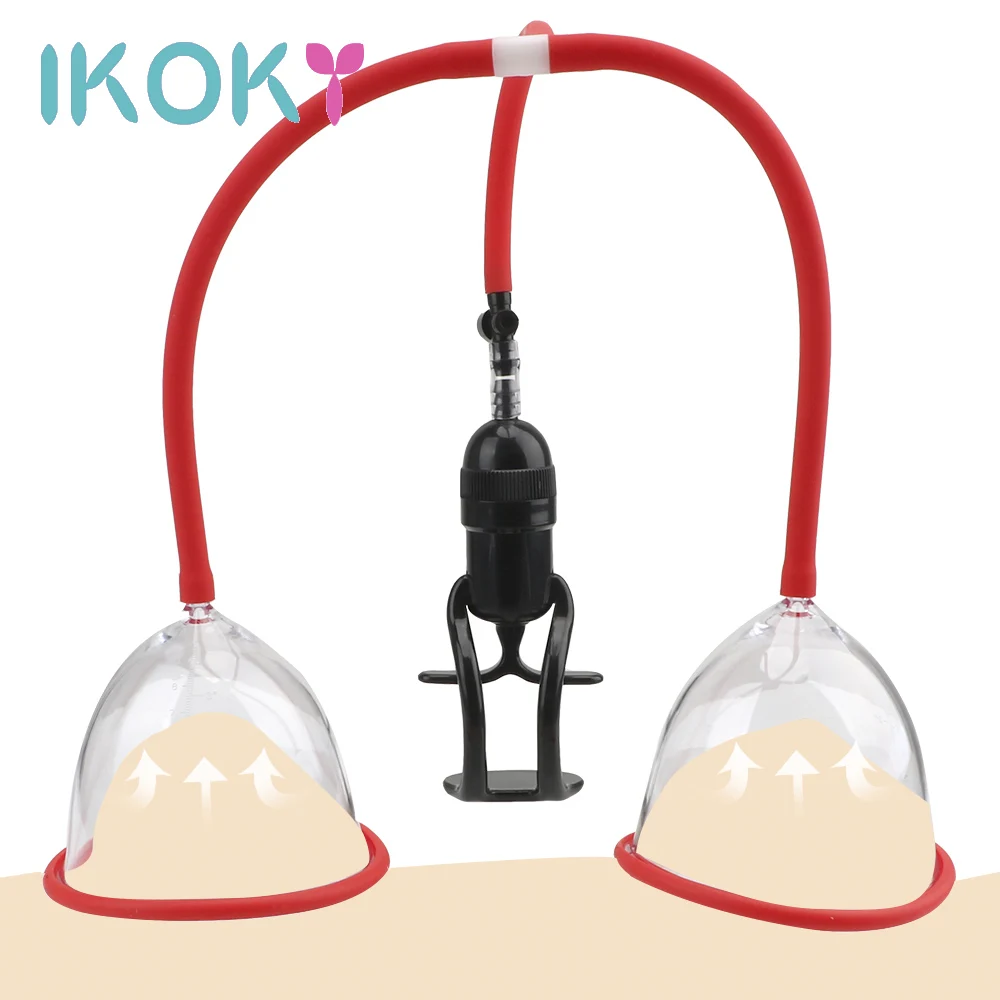 Молокоотсос IKOKY вакуумная увеличенная присоска для флирта ручная стимуляция