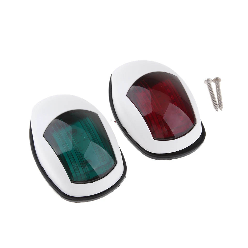 

LED Navigation Lights, New Marine Sailing Signal Lights for Bow Side,Port, Starboard, DC 12V White Housing)
