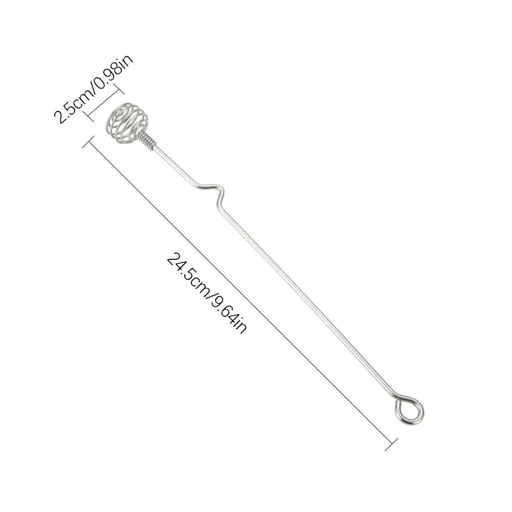 

6 PC Multi-Function Hot Sale Stainless Steel Honey Spoon Stick Kitchen Honey Stir Bar Swizzle Stick Egg Beater Whisk Mixing Tool