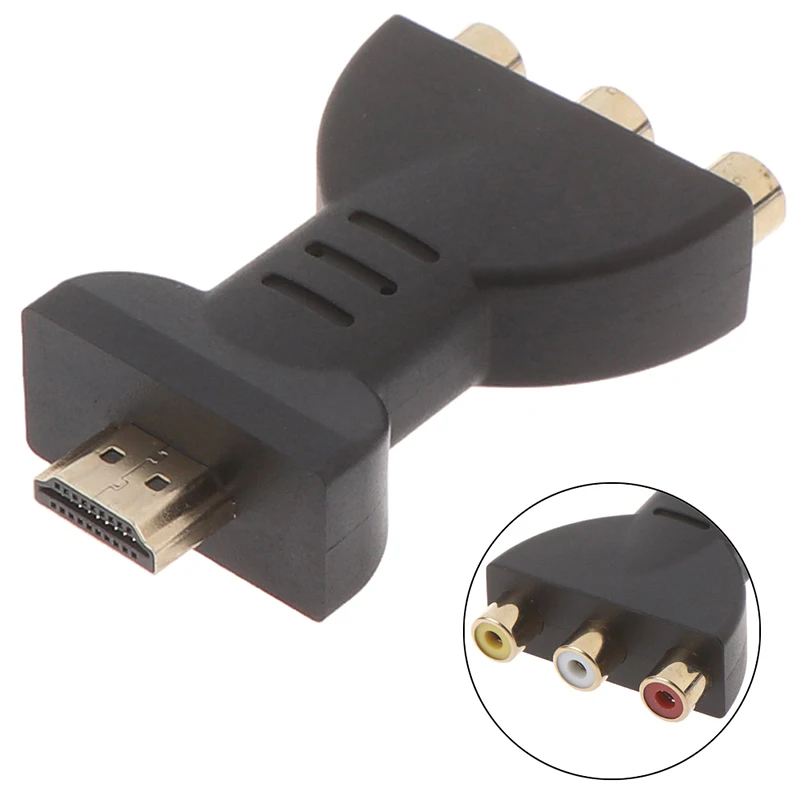 70x40x15 мм AV цифровой сигнал Hdmi штекер к 3 Rca аудио адаптер компонентный конвертер