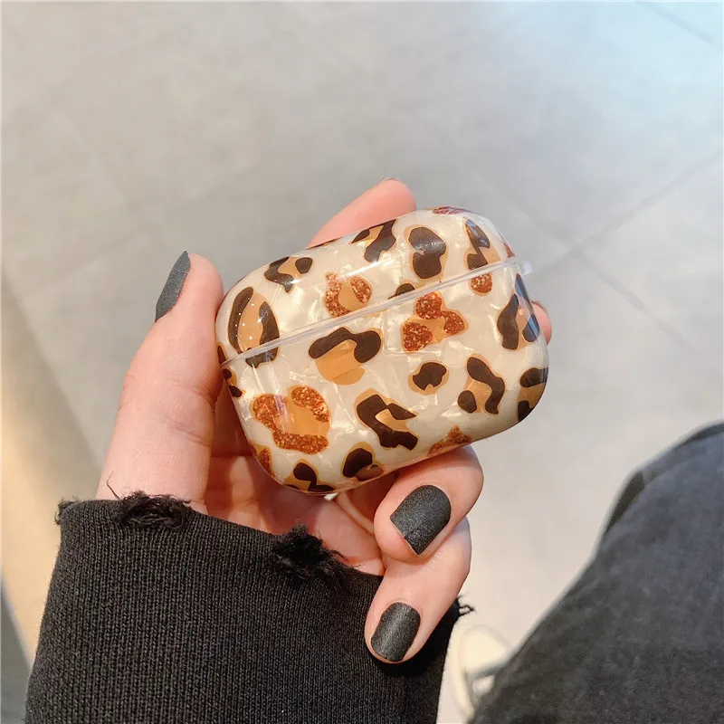 Модный Роскошный чехол с леопардовым принтом для Airpods Pro симпатичный Bluetooth Air pods 2