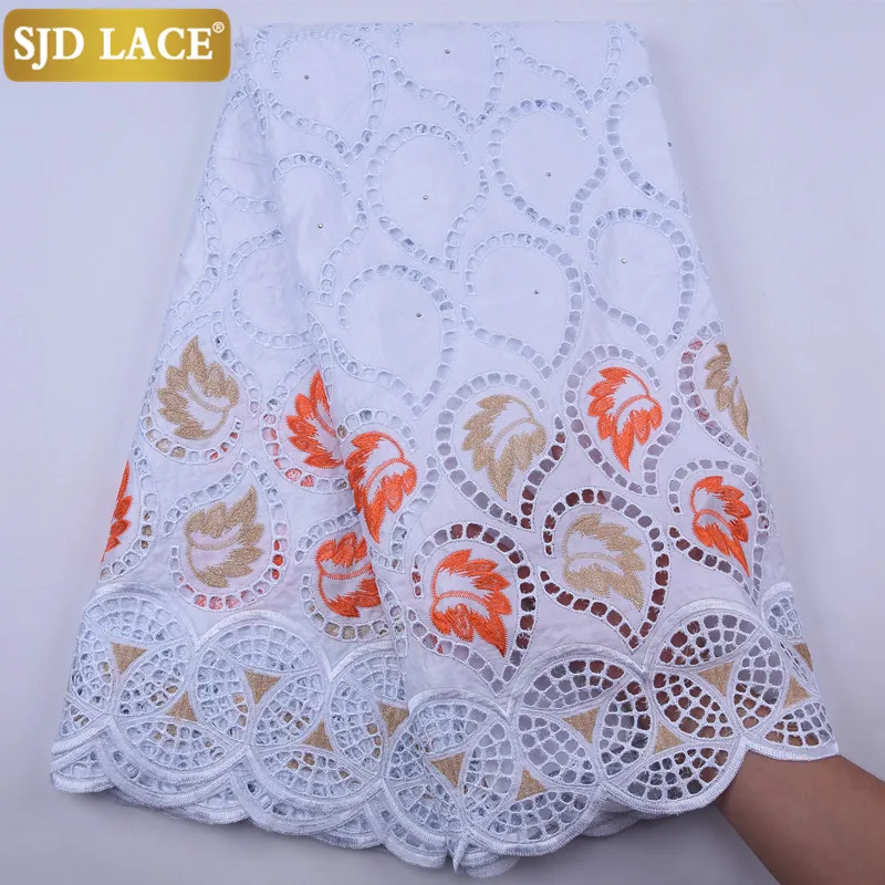 SJD кружевная африканская ткань ручной работы с камнями Bazin богатые Кружева