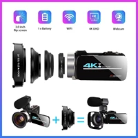video camera 4k camcorder 16x 48mp wifi webcam live streaming for youbute 3 0 inch touch screen nightshot uhd recorder handycam