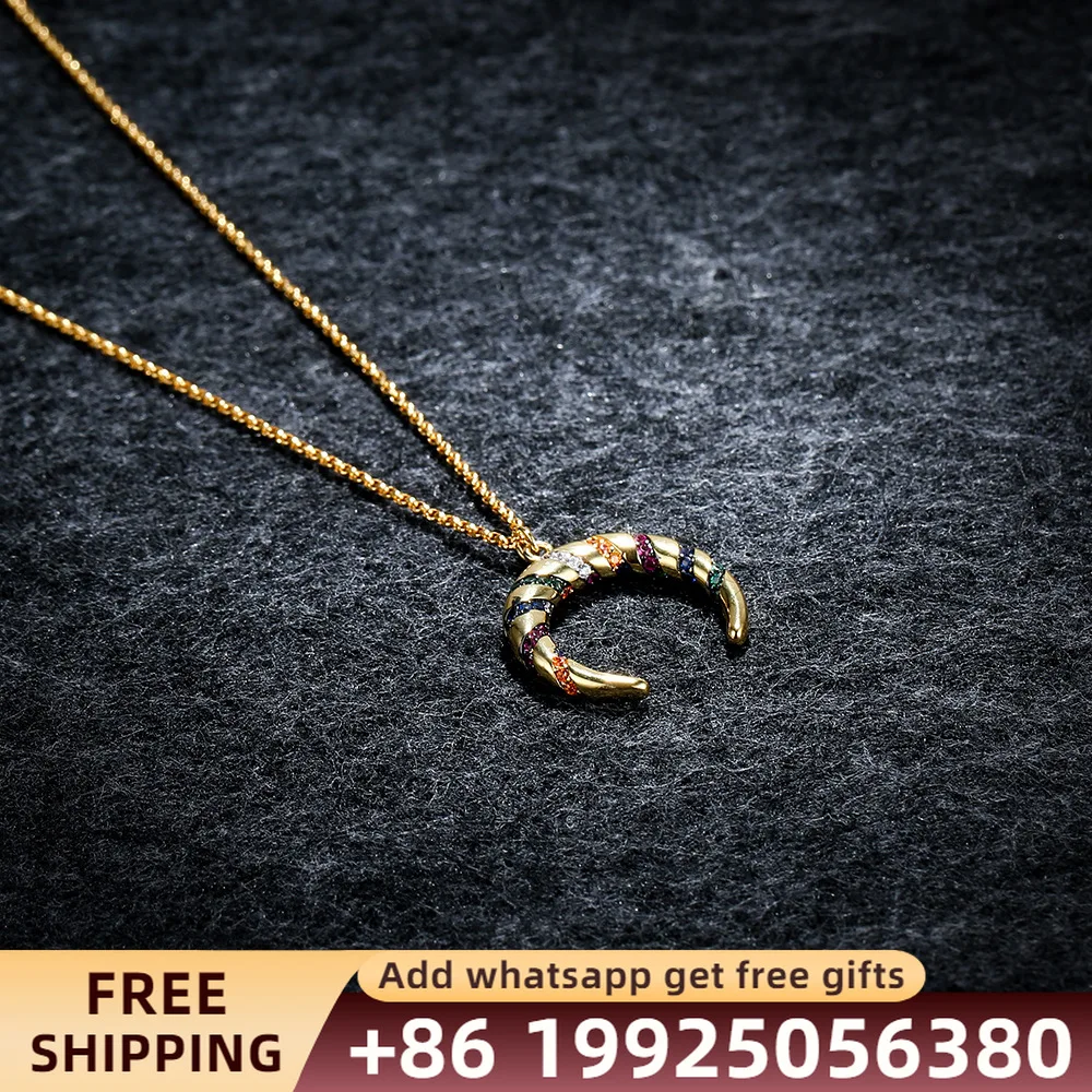 

Женское ожерелье с подвеской из серебра 925 пробы, оригинальный классический модный подарок 1:1