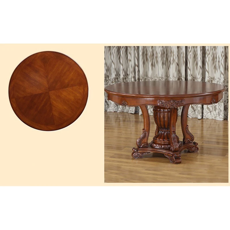 Классический обеденный набор круглый стол и стулья WA648 | Мебель