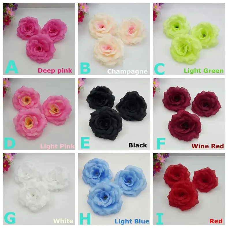 10 шт./лот 8 см темно-синяя искусственная Роза шелковые цветы сделай сам свадебное