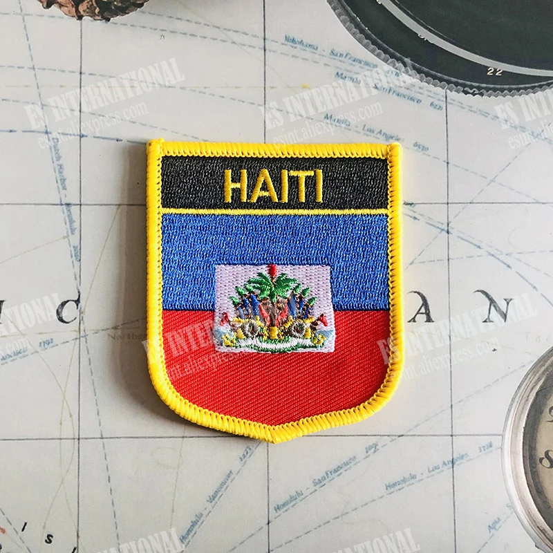 Нашивки с национальным флагом Гаити повязка на руку нашивки вышивкой и заколка