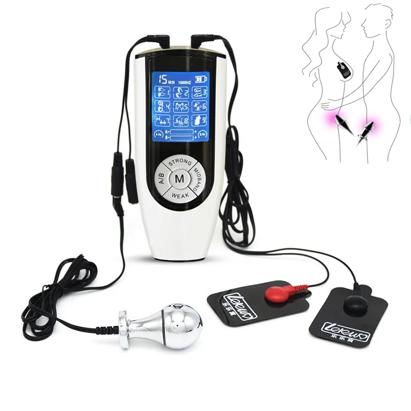 Анальная пробка E stim металлический вагинальный шарик с электрическим током