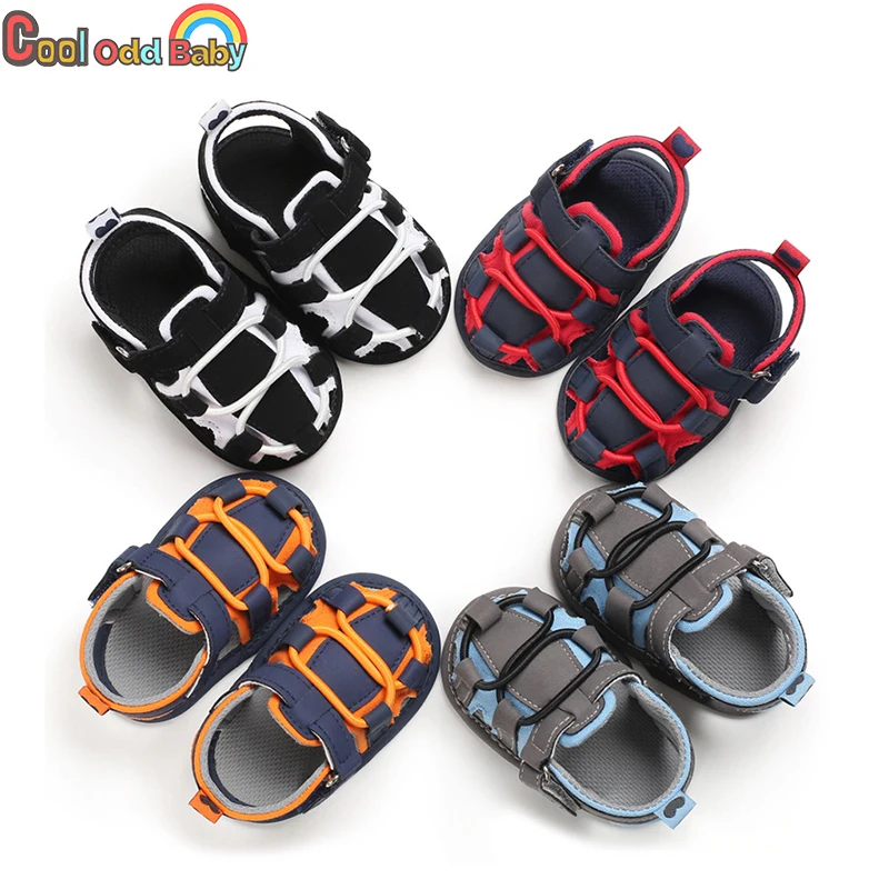 Cool Summer Baby Boy Shoes Fashion Breathable Canvas Soft Sole Infant Sandals Newborn Toddler Non-Slip First Walkers 0-18 Months