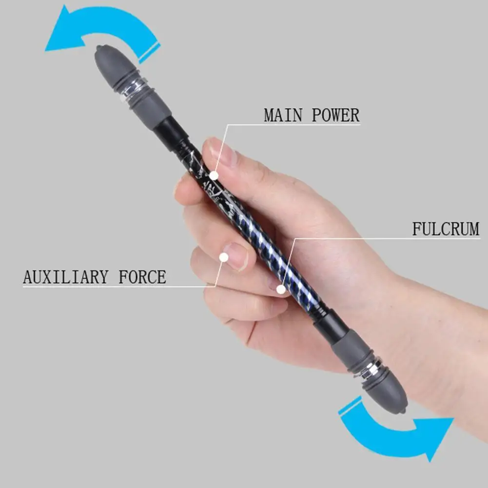 

Non Slip Pen Trick Rollings Ballpoint Pen Blue Ink Pen Matting Pen Students Playing Toy Gifts Refill Finger F7E6