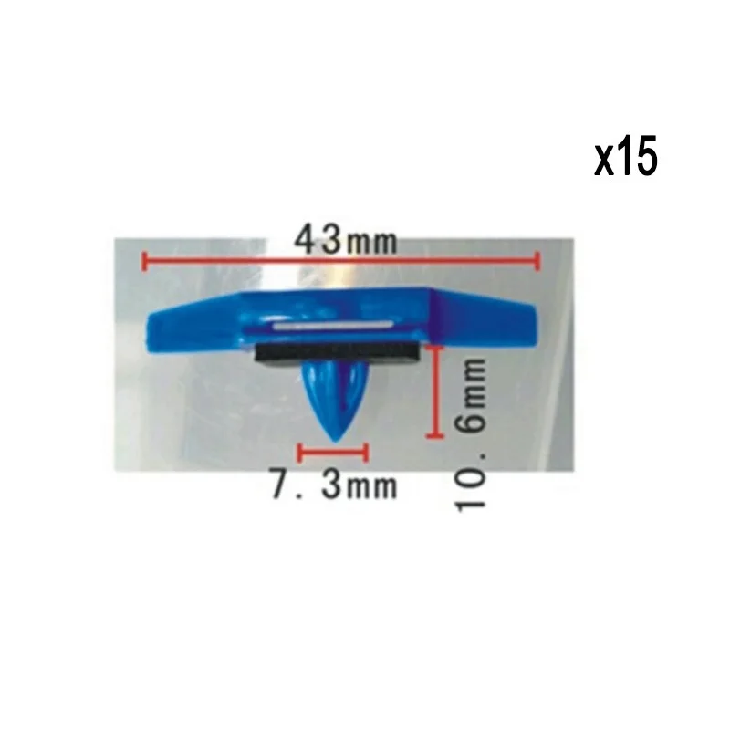 

15pcs For Honda Nylon Drip Moulding Rivet Retainer Clip with Sealer OE#91528-S01A01