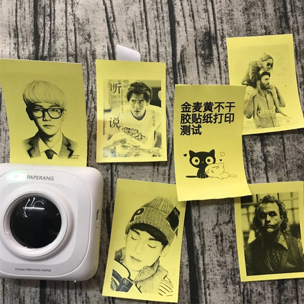 Печать наклеек Бумага рулон самоклеющейся Термальность для PeriPage A6 принтер