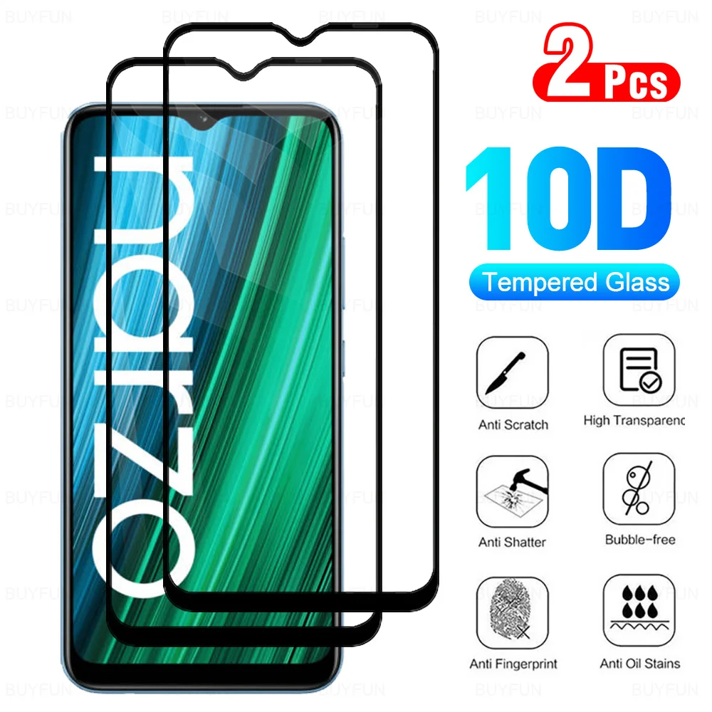 Закаленное стекло с полным покрытием для Realme Narzo 50A Защитная пленка экрана 6 5