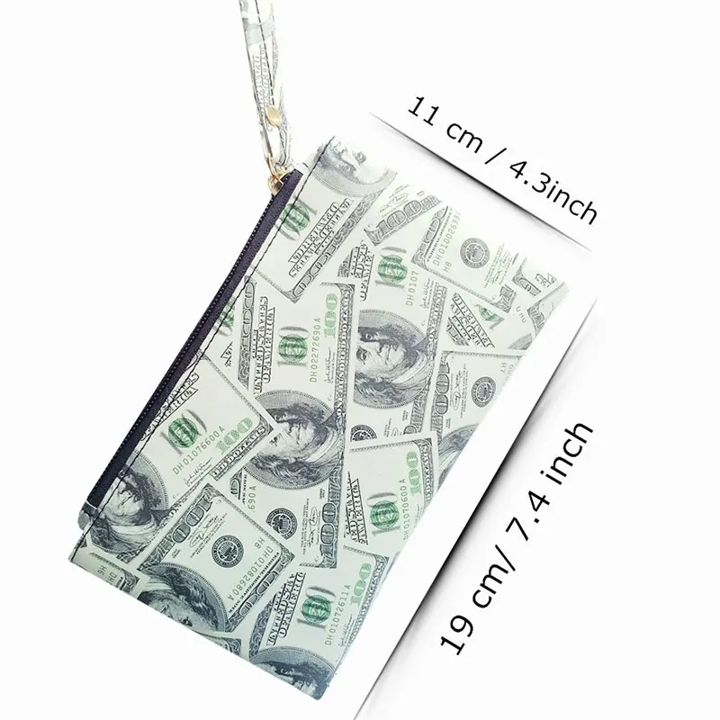 Ручная сумочка сделай сам с изображением доллара мужские и женские кошельки