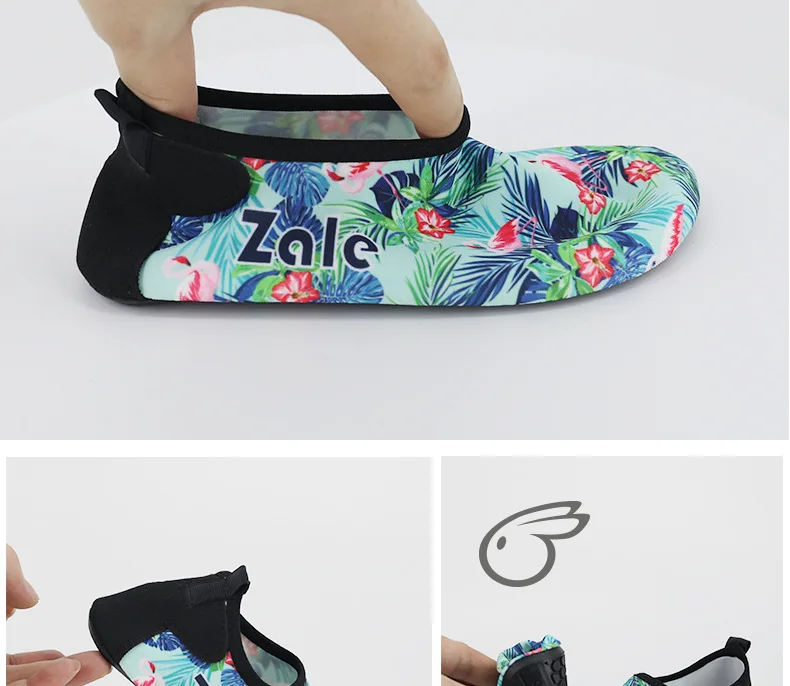 Sapatos de Água Crianças Descalço Rápido-seco Aqua Yoga Meias Meninos Meninas Flamingo Mergulho Natação Sapatos Praia Chinelos 19 yoga meias meninos meninas flamingo mergulho natação
