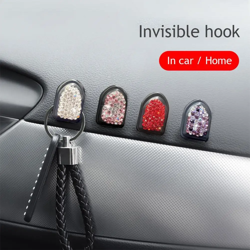 

Diamond Car Seat Hook Back Seat Hidden Hanger Multi-Function Storage Ornaments Auto Fastener Clip Car Interior Accessories