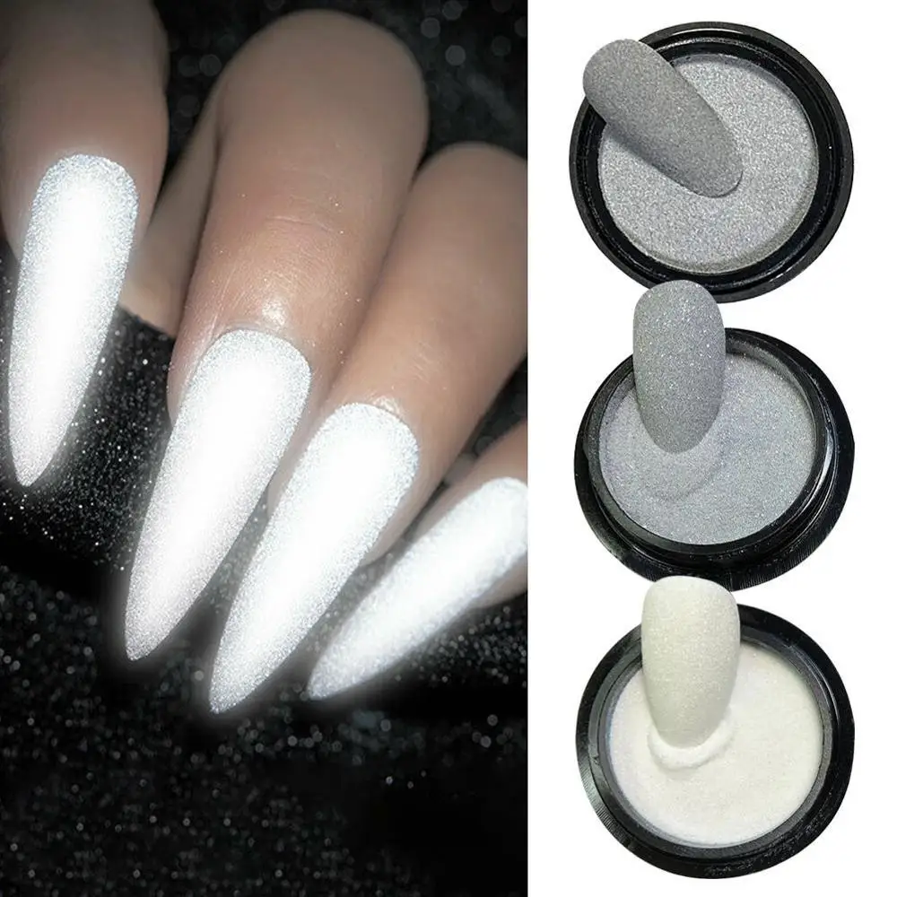 Блестящий Порошок для ногтей 6 цветов блестящие вечерние сверкающие порошки