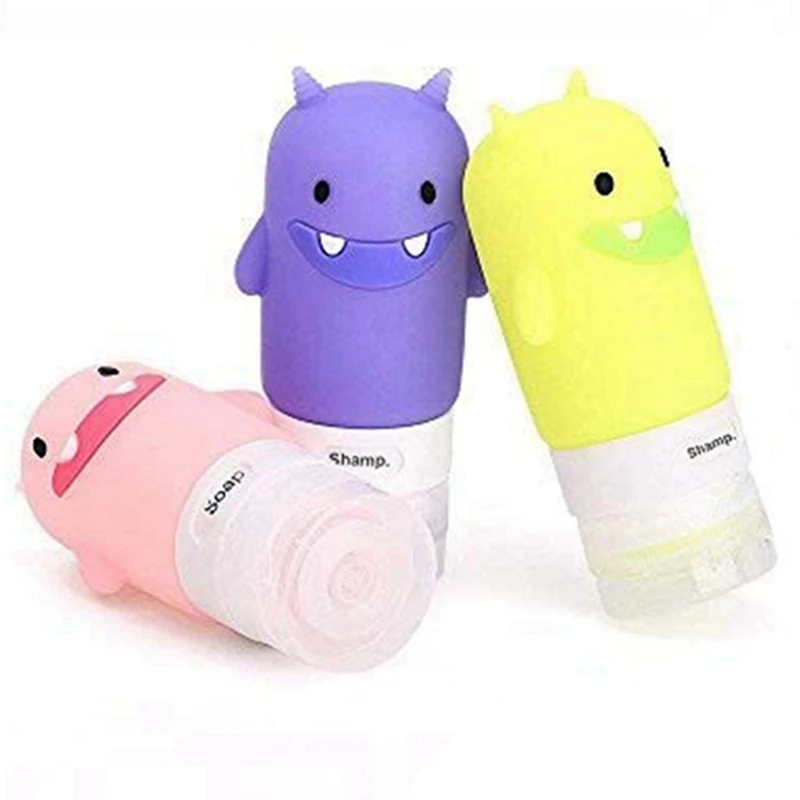 3x Портативный путешествия бутылки силиконовый контейнер набор 3 Слои