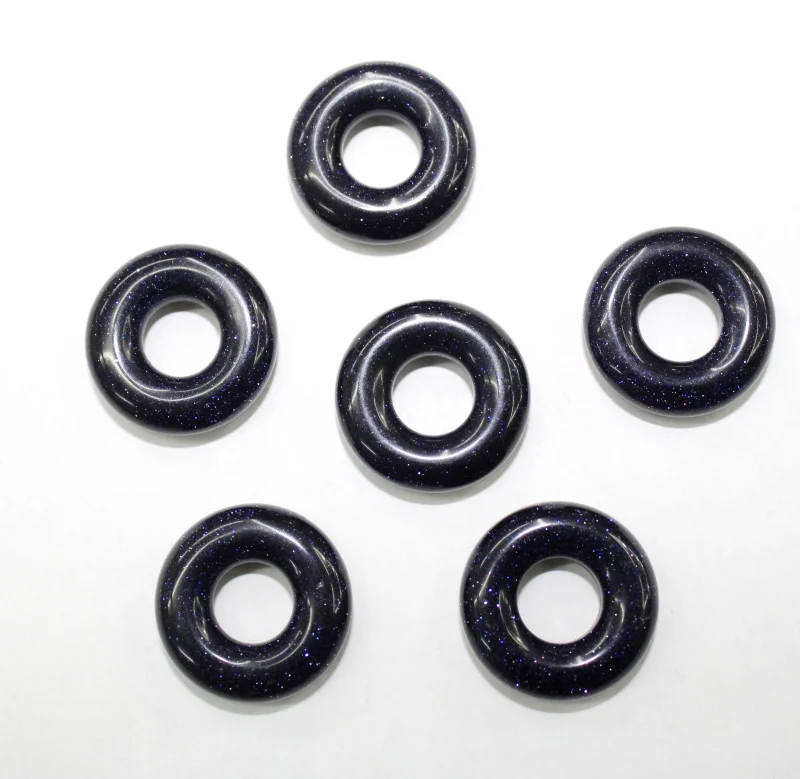 

Оптовая продажа, 15 шт., натуральный синий песок, камень 20 мм, круглые подвески, бусины для изготовления ювелирных изделий своими руками, аксе...