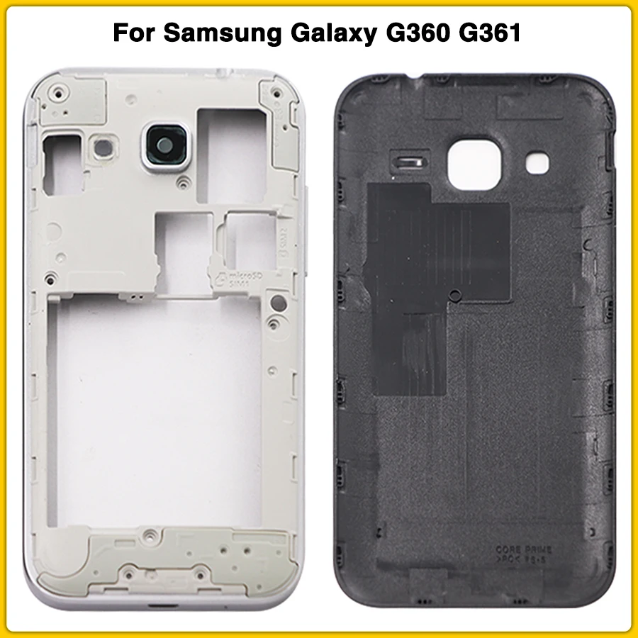 Полный корпус чехол для Samsung Galaxy Core Prime G360 G360H G360F G361 G361F батарея задняя крышка двери