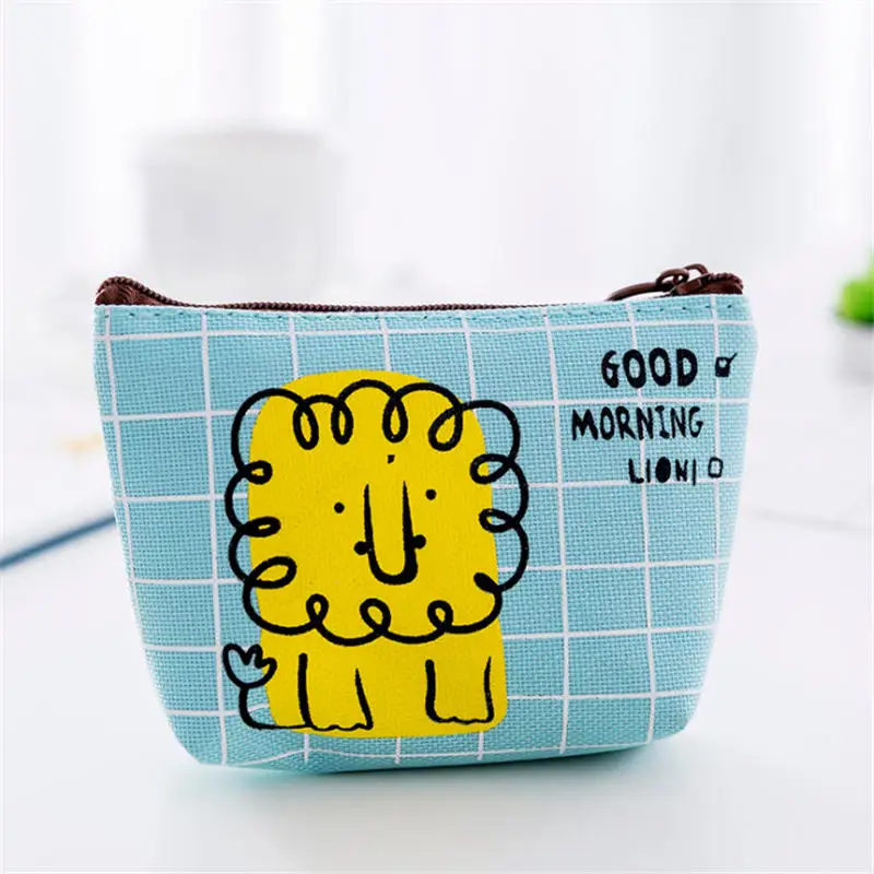 

ISKYBOB Unisex Oxford Cloth Purse Card Key Mini Purse Pouch Canvas Bag Small Zipper Coin Purse Card Holder Wallet Four Colors