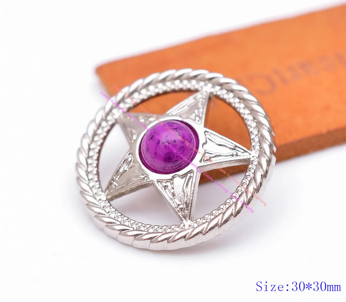 10 шт. 30 мм Серебряная сумка для кожевенного ремесла в Западном Техасском стиле