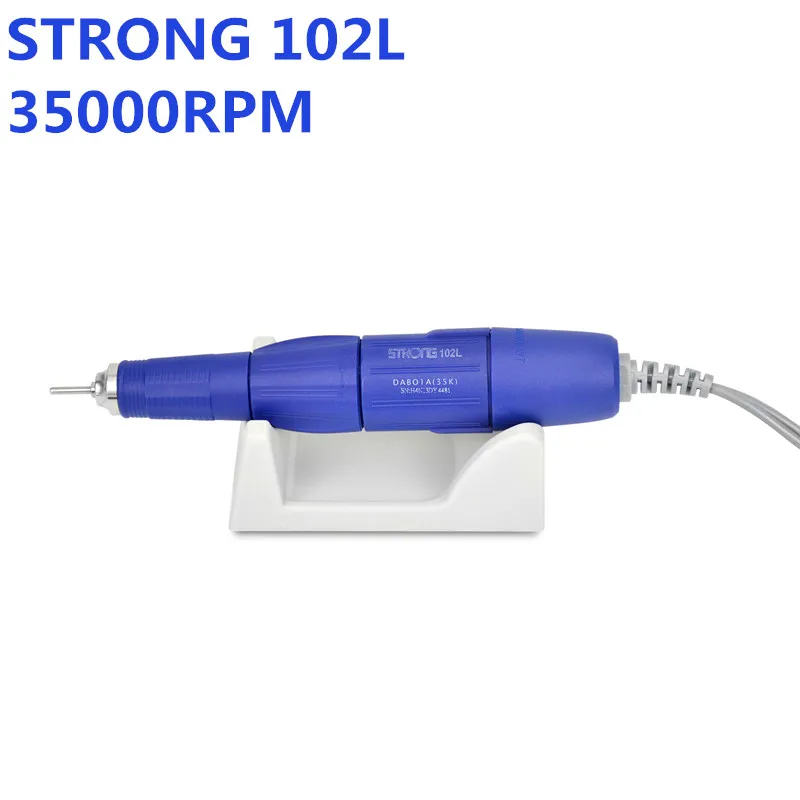 handpiece blue 65W 35000/45000 об/мин, Электрический Фрезер для ногтей, сверлильный станок сильный 210 модель 204 наконечник маникюра и педикюра, фрезер для ногтей файл бит для маникюра, оборудование для маникюра - Цвет: handpiece blue