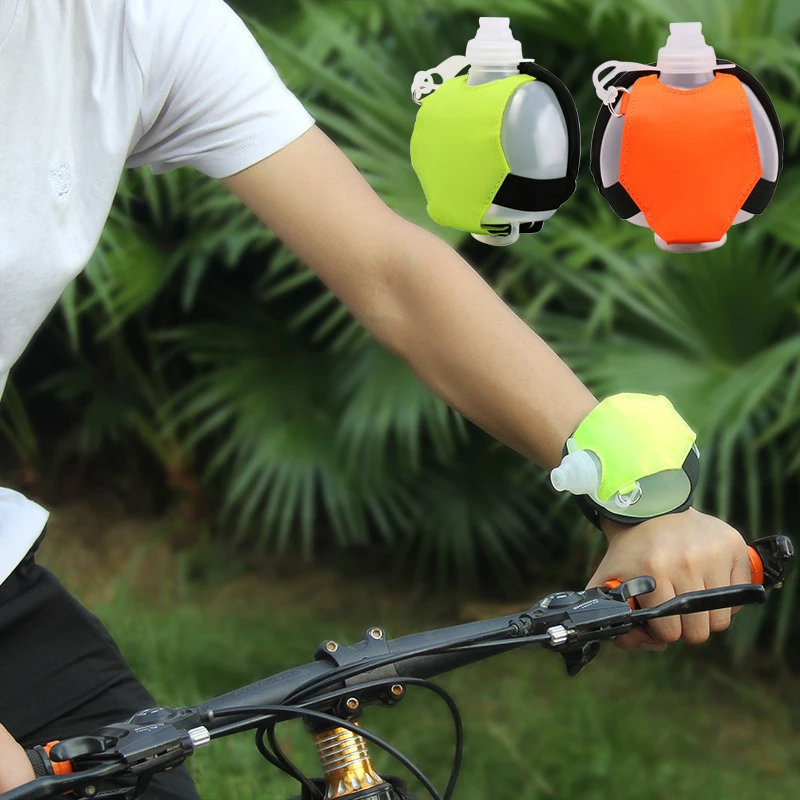 

YXTC Adjustable Wrist Water Bottle Hands Free Wearable Leak Proof Silicone Running Water Bottle Ideal for Hiking Cycling Camping