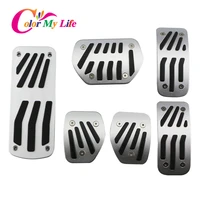 color my life stainless steel car pedals fit for peugeot 301 307 308 408 cc 2013 2020 gas brake pedal cover rest pedal