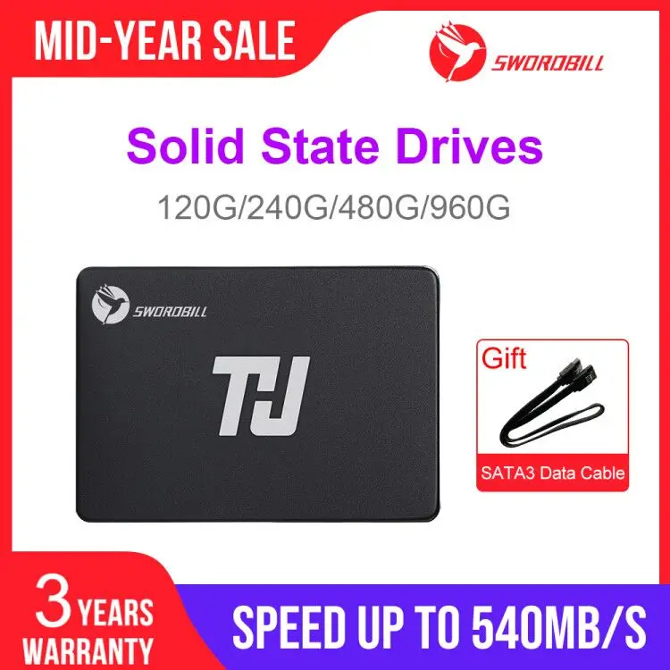 Фото THU портативный SSD SATA3 2 5 &quot120 ГБ 240 внутренний жесткий диск 480 1 ТБ 540 МБ/с./с для ПК