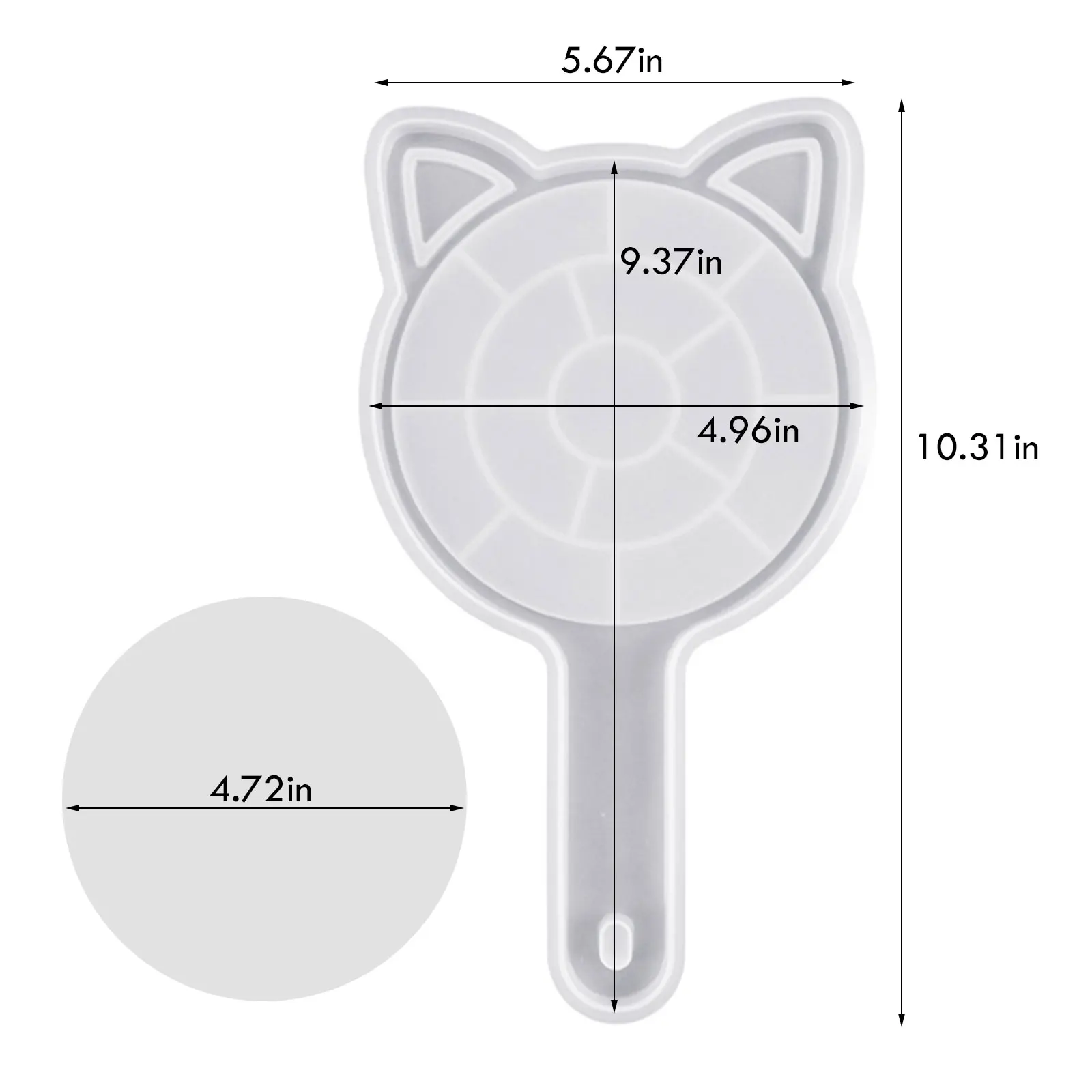 

DIY Mirror Epoxy Resin Mold Handmade Makeup Mirror Silicone Mold Home Decor Resin Crafts Casting Mold