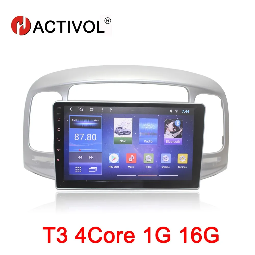 Автомагнитола Bway 9 &quot стерео для Hyundai Accent 2006 2011 android 7 1 dvd плеер с bluetooth GPS SWC Wi Fi Mirror
