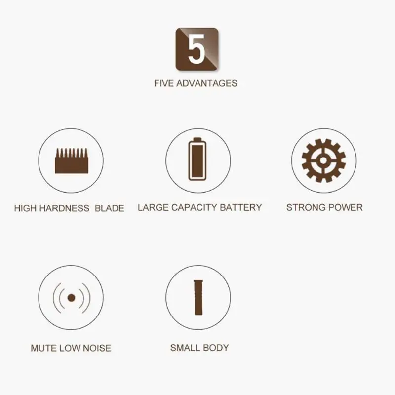 

Professional Hair Clippers Men T-Blade Beard Trimmer Cordless Haircuttin Machine A0NC