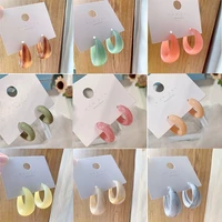 2021 new color contrast drop shaped earrings for women girls pendant earrings matching accessories jewelry party wedding